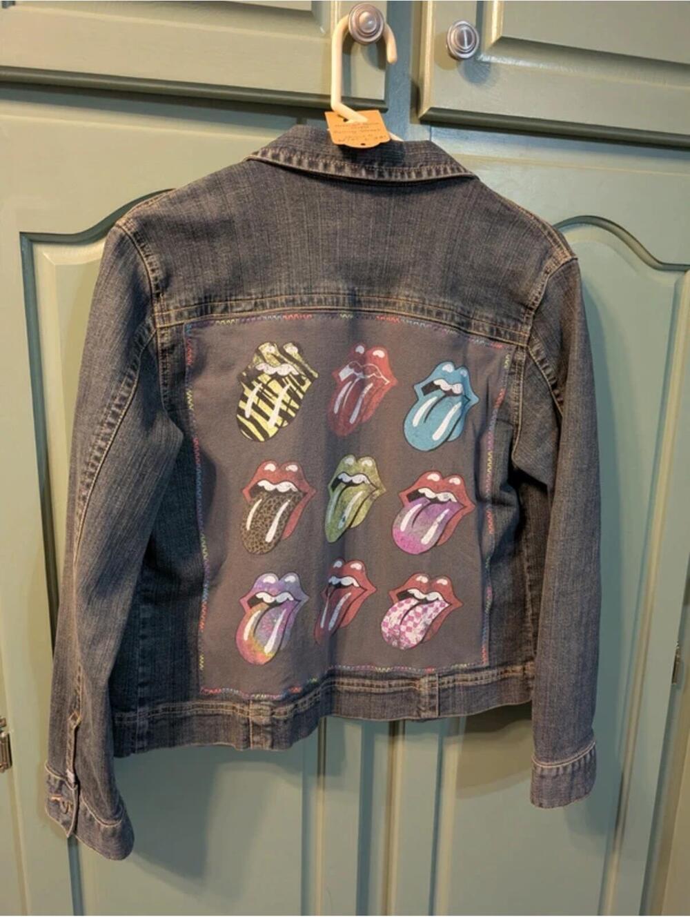 Handcrafted Rolling Stones Denim Jacket